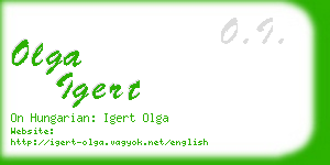 olga igert business card